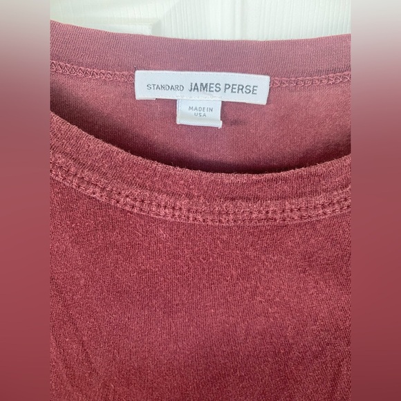 JAMES PEARSE Women's Slub Long Sleeve Burgundy Top - Picture 4 of 5